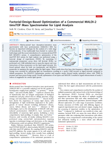 Factorial Design Optimization of MALDI-2 timsTOF for Lipid Analysis