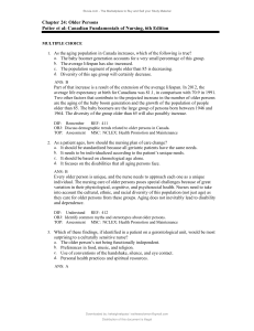 Chapter 24: Older Persons - Nursing Exam Questions
