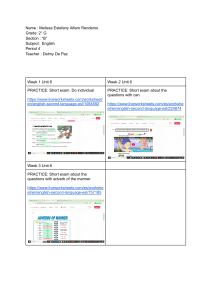 2nd Grade English Unit 6 Practice Exams (ESL)