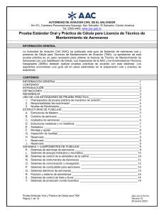 Gu&iacute;a de Examen Oral y Pr&aacute;ctica para T&eacute;cnico de Mantenimiento Aeron&aacute;utico - AAC El Salvador