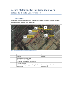 Demolition Method Statement for T3 North Construction