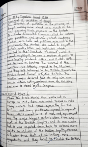 Timeline-Based Q&A on Bengal Partition & WWI