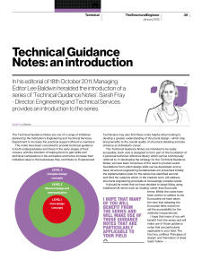 Technical Guidance Notes: Introduction to Structural Engineering Series
