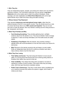 EU Election Observers: Role & Purpose