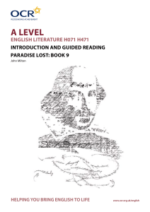 OCR A Level English Lit: Paradise Lost Book 9 Guide