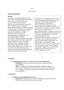 Julius Caesar Act 3 Scene 1 Literary Analysis