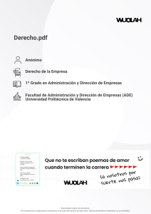 Derecho de la Empresa - UPV ADE 2021-2022