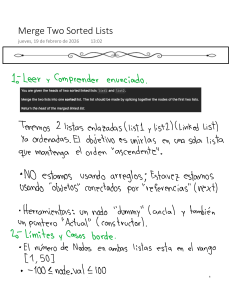 Merge Two Sorted Lists: Gu&iacute;a de Estudio