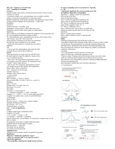 PSY 210 Exam Notes: Sampling, Probability, Z-Scores