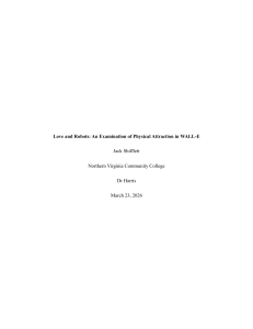 Love and Robots: Physical Attraction in WALL-E Analysis