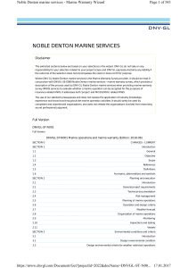 DNVGL-ST-N001 Marine Operations & Warranty Standard