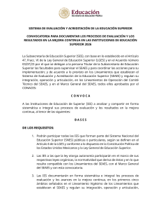 Convocatoria 2026 Evaluaci&oacute;n y Acreditaci&oacute;n Educaci&oacute;n Superior