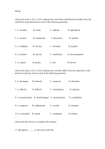 English Pronunciation & Grammar Test