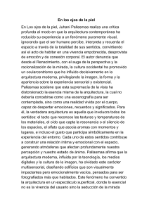 En los ojos de la piel: Arquitectura multisensorial