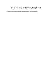 Rural Housing in Rajshahi, Bangladesh: Materials & Patterns
