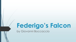 Federigo&rsquo;s Falcon Lesson Plan: Analysis & Context