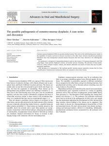 Pathogenesis of Cemento-Osseous Dysplasia: Case Series and Discussion