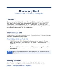 Community Challenge Box Facilitator's Guide
