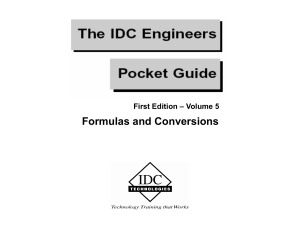 Engineering Formulas and Conversions Pocket Guide