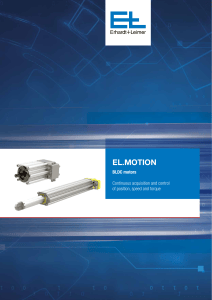 EL.MOTION BLDC Motors: Position, Speed, Torque Control