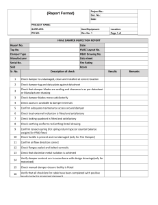 HVAC Damper Inspection Report Checklist