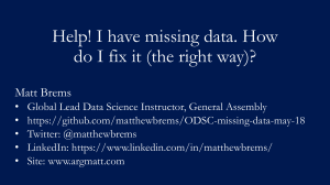 Missing Data: How to Fix It the Right Way