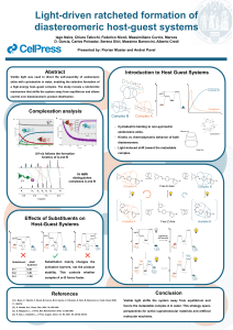 Light-driven Host-Guest Systems Poster