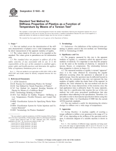 ASTM D 1043 - Torsion Test for Plastics Stiffness