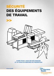 Guide S&eacute;curit&eacute; des &Eacute;quipements de Travail: Analyse des Risques