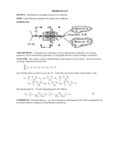 Problem 4.47: Finite-Difference Equation for Boundary Nodal Point