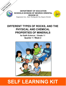Different Types of Rocks & Mineral Properties - Grade 11 Earth Science