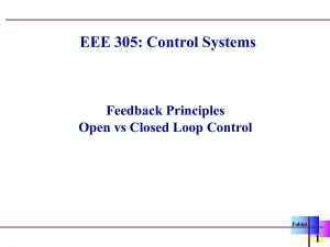 EEE 305: Control Systems - Feedback Principles