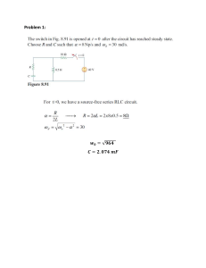 RLC Circuit Problems: Damping & Component Calculation