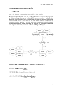 Ejercicios Modelo Entidad-Relaci&oacute;n I