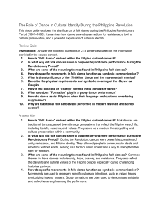 Philippine Revolution Dance Study Guide
