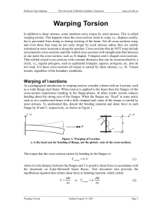 Warping Torsion in Structural Engineering