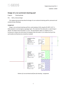 Design of Non-Anchored Retaining Wall Manual