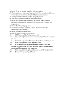 Thermodynamics Questions and Answers