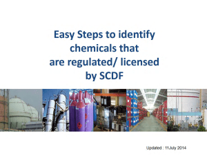 SCDF Regulated Chemicals: Identification Guide