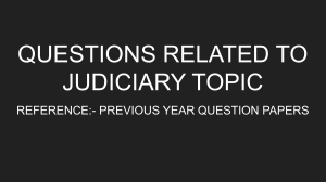 Judiciary Topic Questions: Previous Year Papers