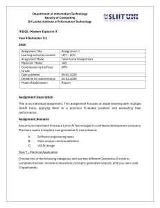 SLIIT IT4020 Assignment 1: Generative AI in IT