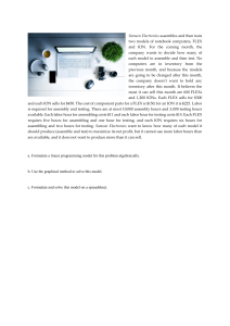 Linear Programming: Samson Electronics Production