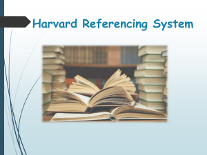 Harvard Referencing System Guide