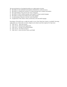 Aims and Objectives of Teaching Kiswahili