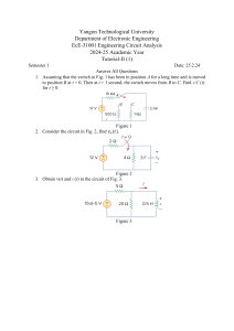 Engineering Circuit Analysis Tutorial - Yangon Technological University