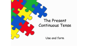 Present continuous