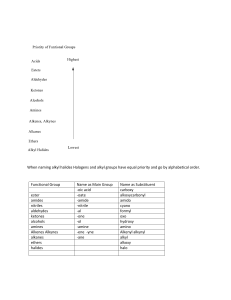 Organic Chemistry Functional Group Nomenclature Guide