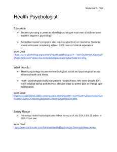 Health Psychologist: Education, Role, Salary