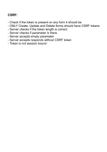 CSRF Security Checklist