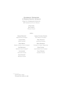Algebraic Geometry: A Problem Solving Approach Textbook